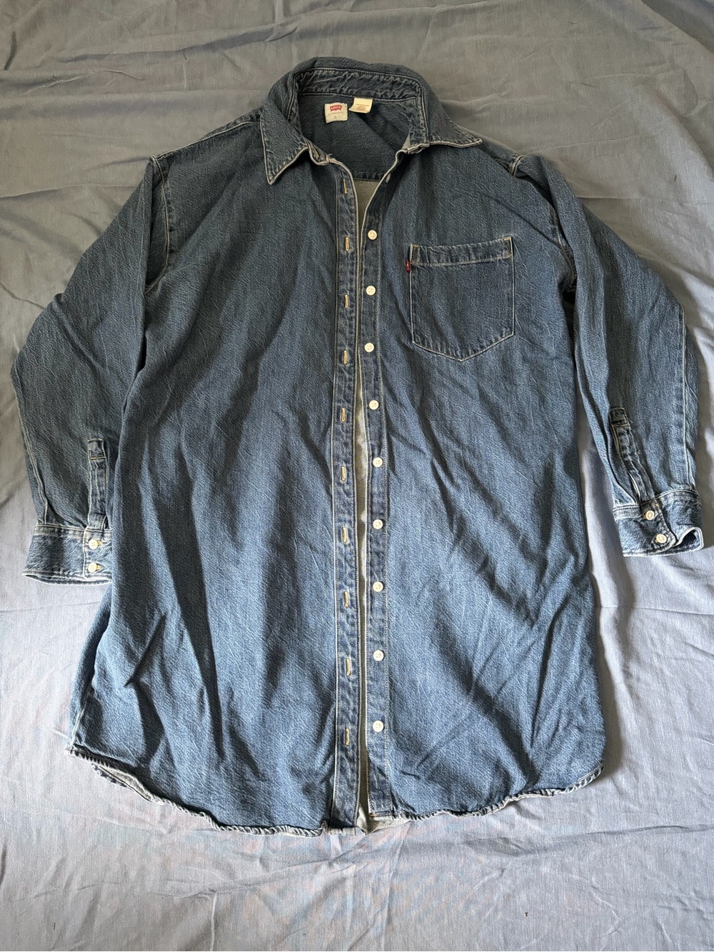 Levi's Men's Long-Sleeve Denim Button-Down Shirt - Indigo Blue